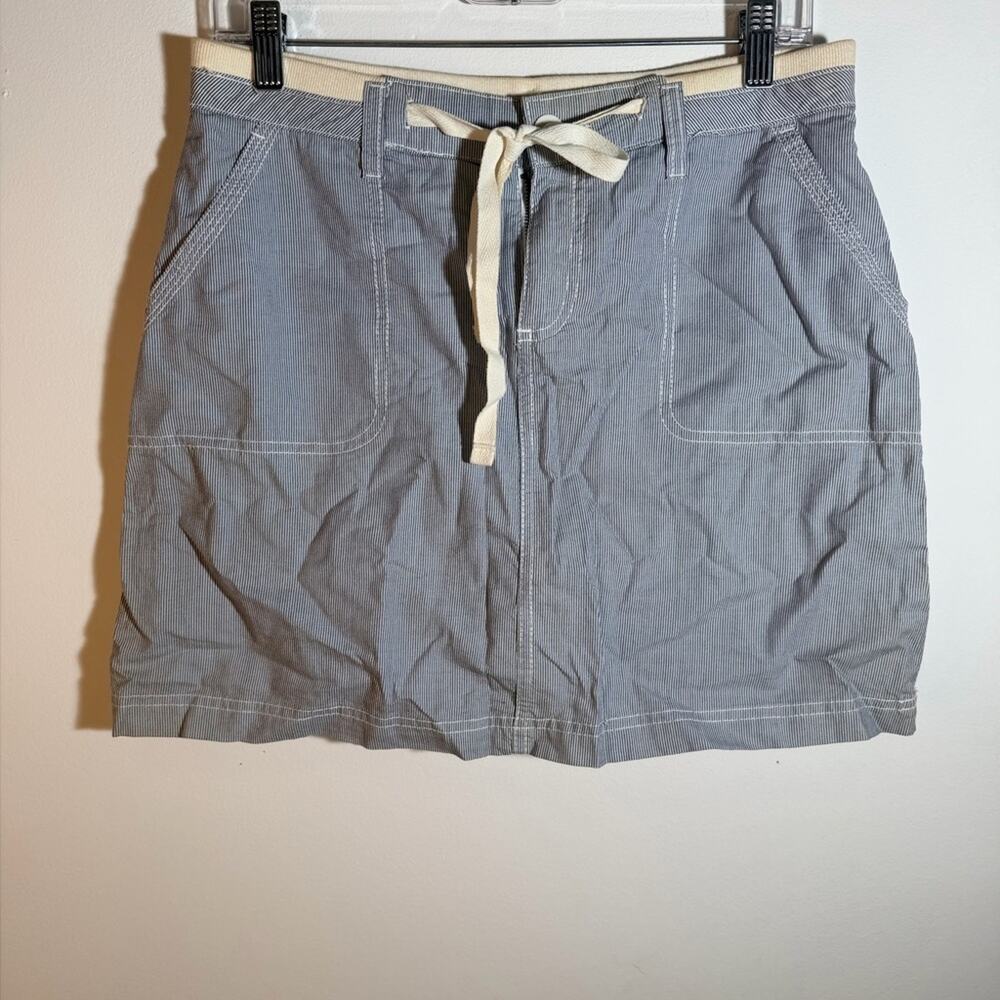 Gray Casual Skort with Drawstring